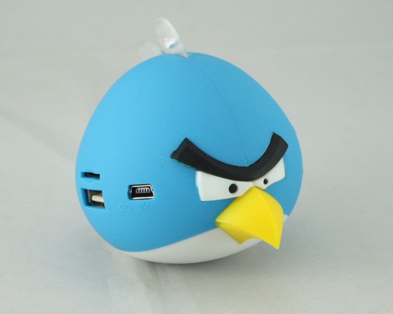 Blue Color Angry Bird Portable MP3 Speaker