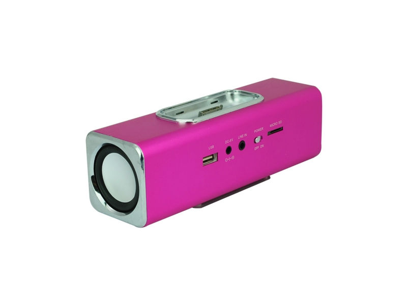 Pink Digital Portable Audio Rectangle Speaker
