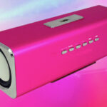 Pink Digital Portable Audio Rectangle Speaker