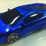 Blue Portable Digital Car Shape Speaker - 1