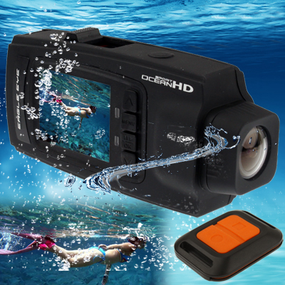 Black 2.0 Inch Waterproof 5.0 Mega Pixels Sport DVR