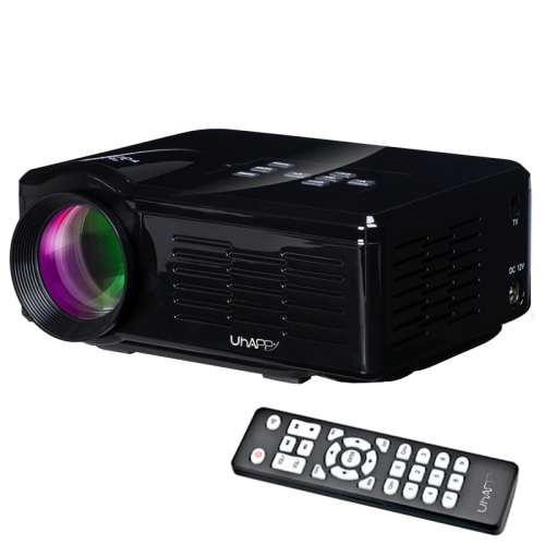 Black Home Theater 640X480 Mini Projector With Remote Control
