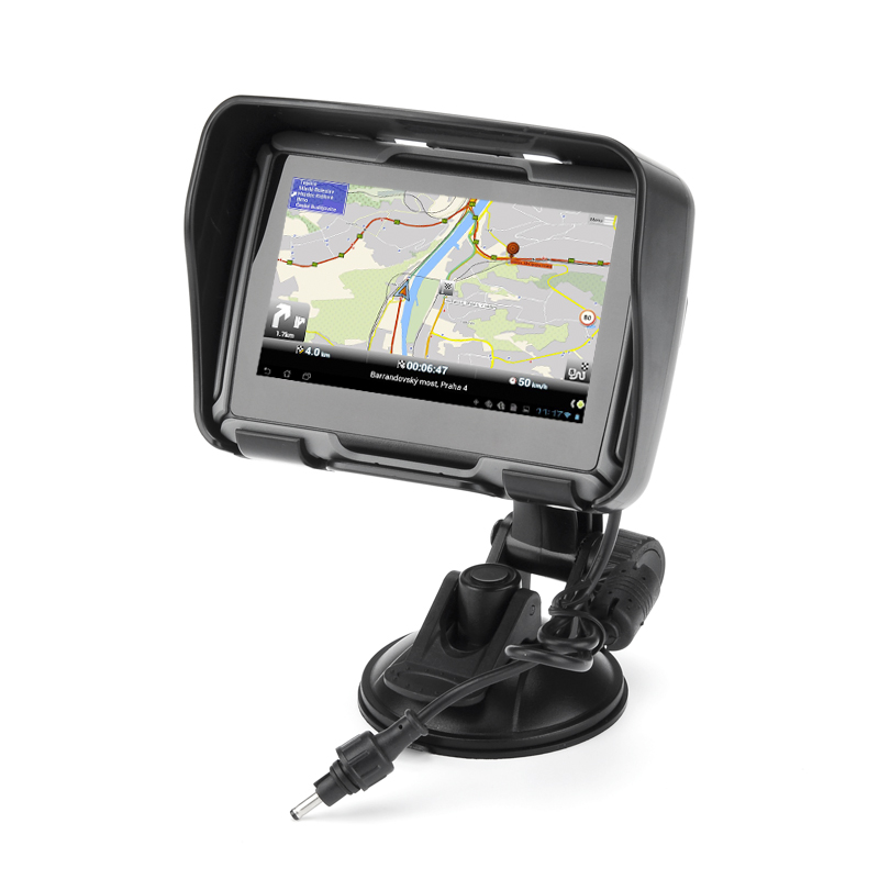 Black Motorcycle 4.3 Inch GPS Navigation System