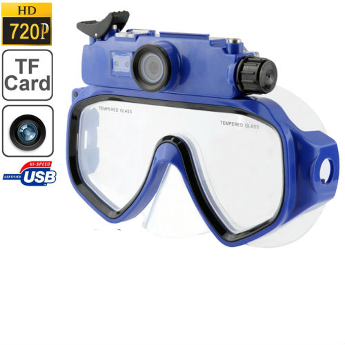 Blue 5.0 Mega Pixels CMOS Diving Mask Camera