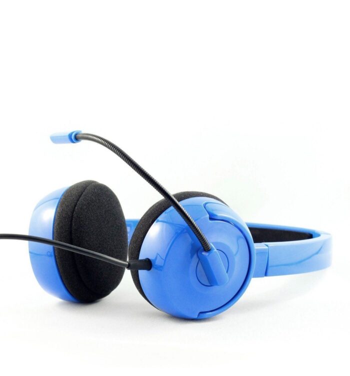 Blue Color Stereo Headset With Webcam-1