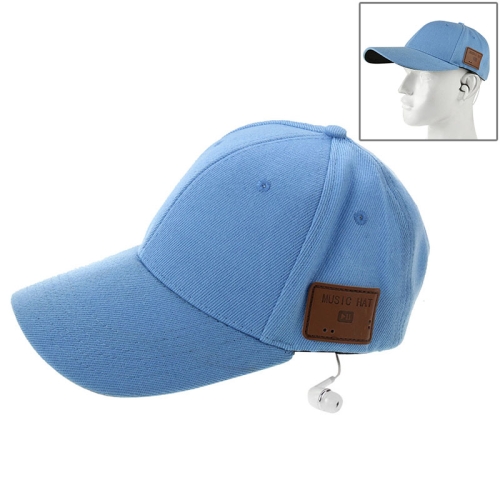 Bluetooth Headset Sunshade Snapback Blue Hat