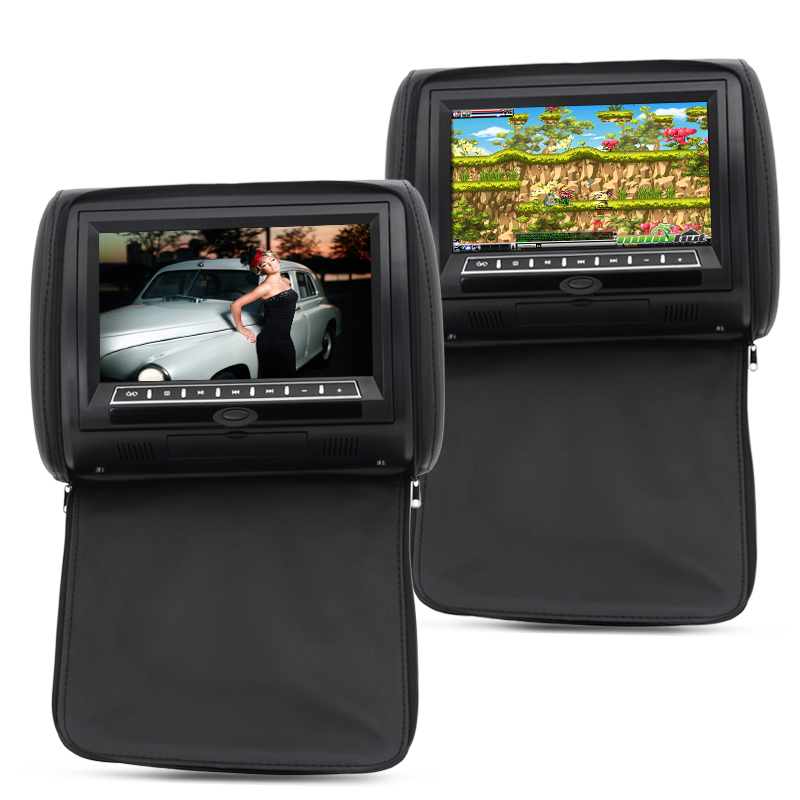 Car Headrest 9 Inch Monitor With DVD Player (Pair)