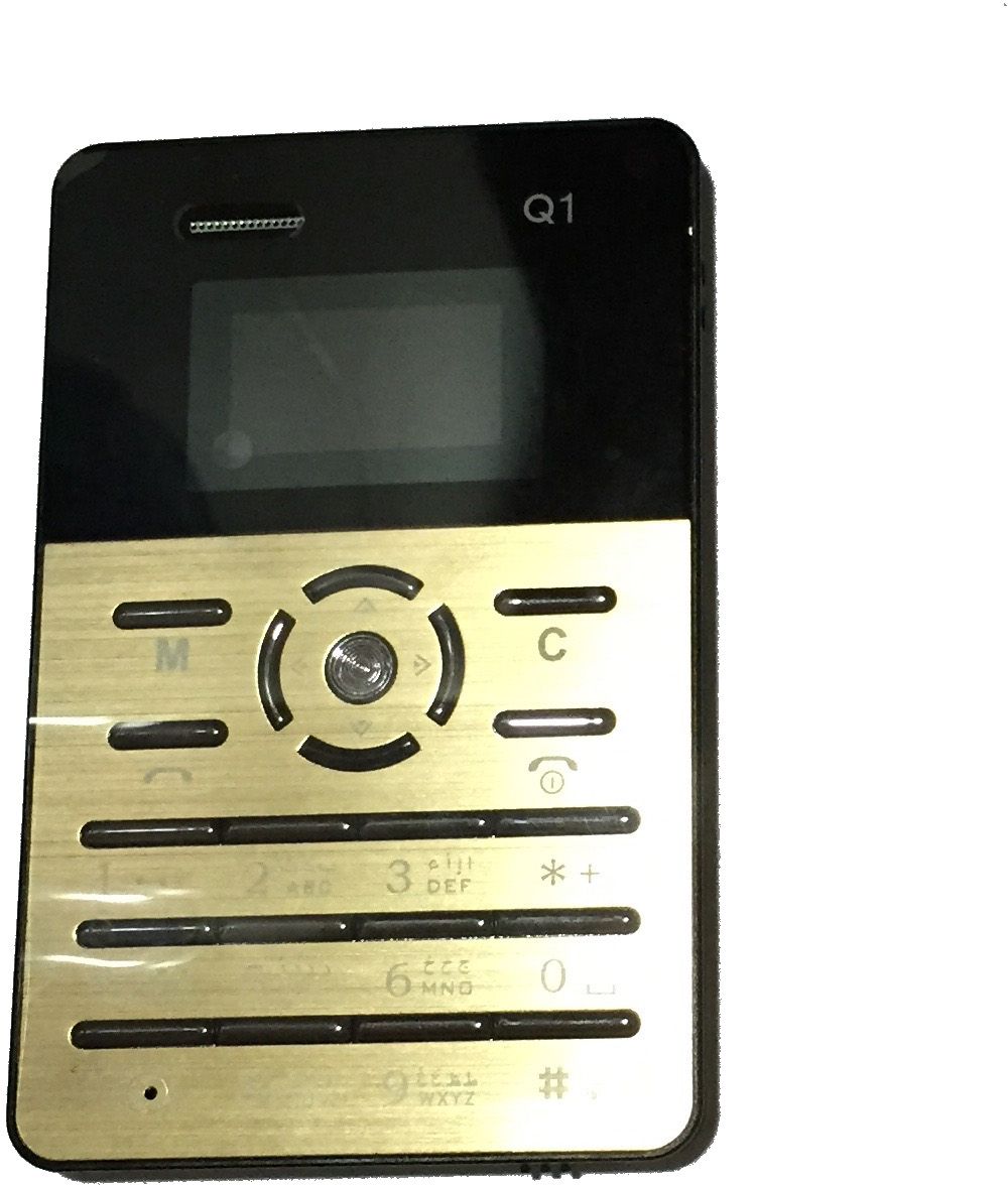 Golden Metal Mini Slim Card Size Mobile Phone