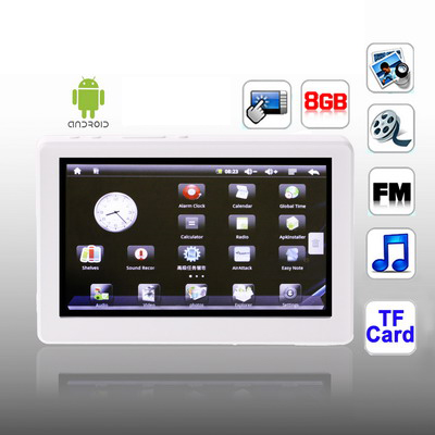 White 5 Inch TFT Touch Screen MP5 Player With Support FM Radio