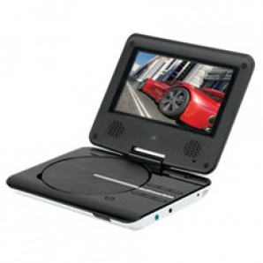 White 7 Inch Portable DVD Player