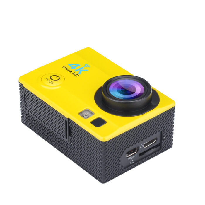 Yellow 2 Inch LCD Display Wi-Fi Waterproof Sports Action Camera - 1