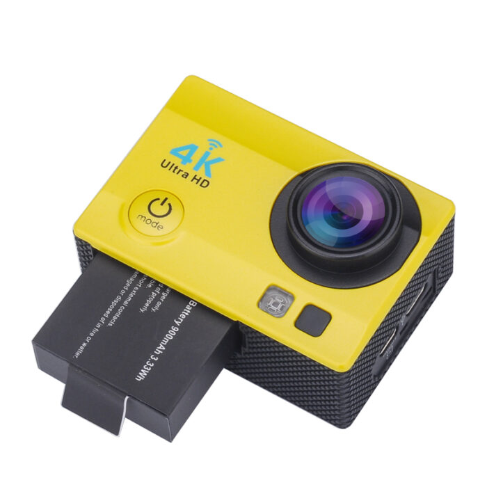 Yellow 2 Inch LCD Display Wi-Fi Waterproof Sports Action Camera - 2