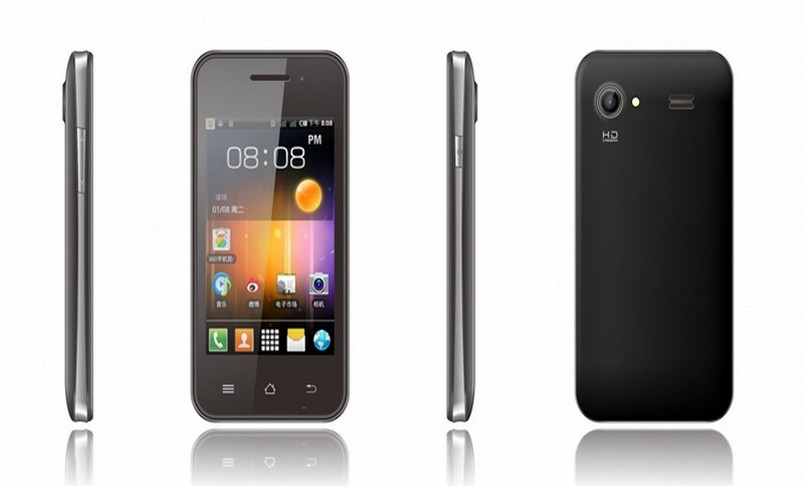 Black 2G Android Touch Screen Smartphone.