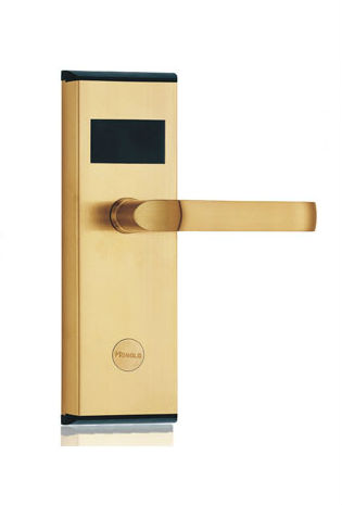 Golden Color Electronic Key Card Lock System - 1