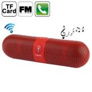 Red Multi-Function Bluetooth Speaker with FM Radio