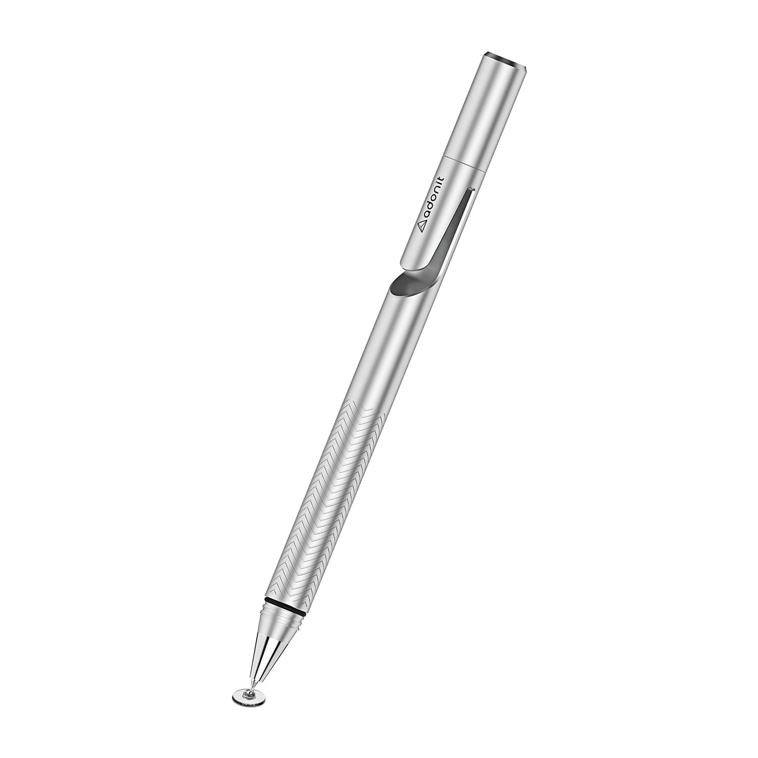 Silver Fine Point Stylus for Smartphones and Tablets