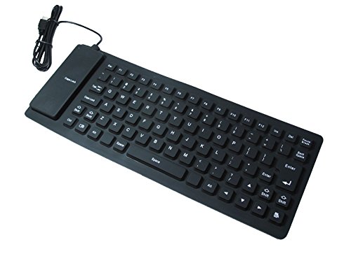 Black Flexible Silicon USB Keyboard