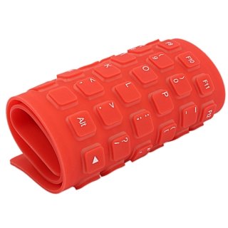 Red Flexible USB Keyboard