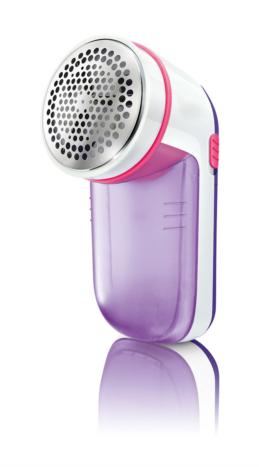 White and Purple Fabric Shaver