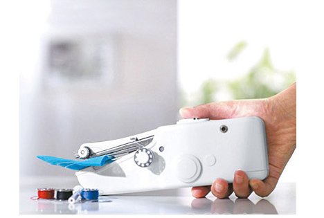 White Handy Stitch Portable and Cordless Handheld Sewing Machine