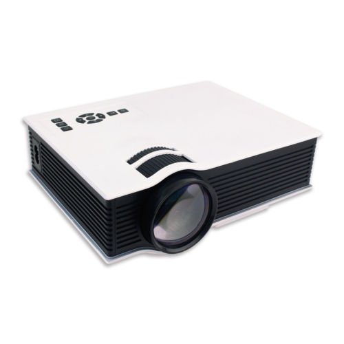 White LED Corded And Cordless Portable Projector