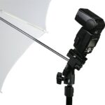 Double Off Camera Flash Photography Shoe Mount Swivel Bracket Umbrellas