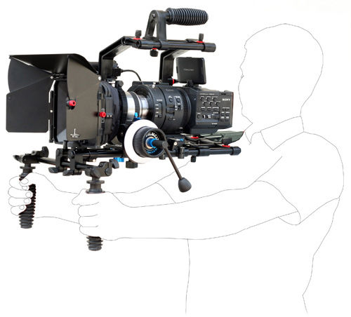 Filmcity DSLR DV Camera Shoulder Mount Rig Follow Focus Mattebox Hood Video Shot