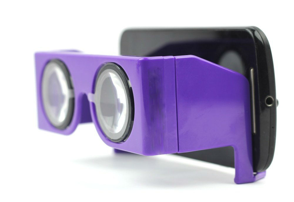 Purple Virtual Reality 3D And VR Headset Video Glasses
