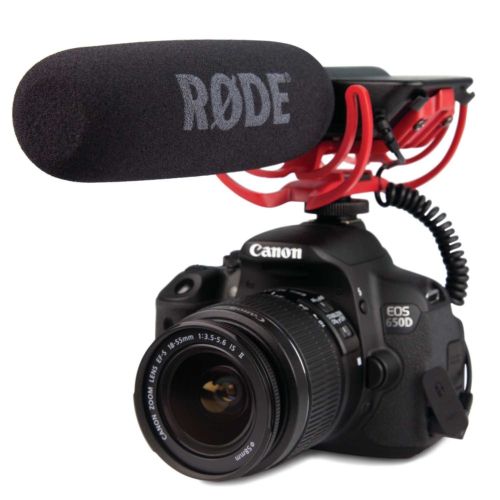 Rode Video Mic On  DSLR Camera With Microphone