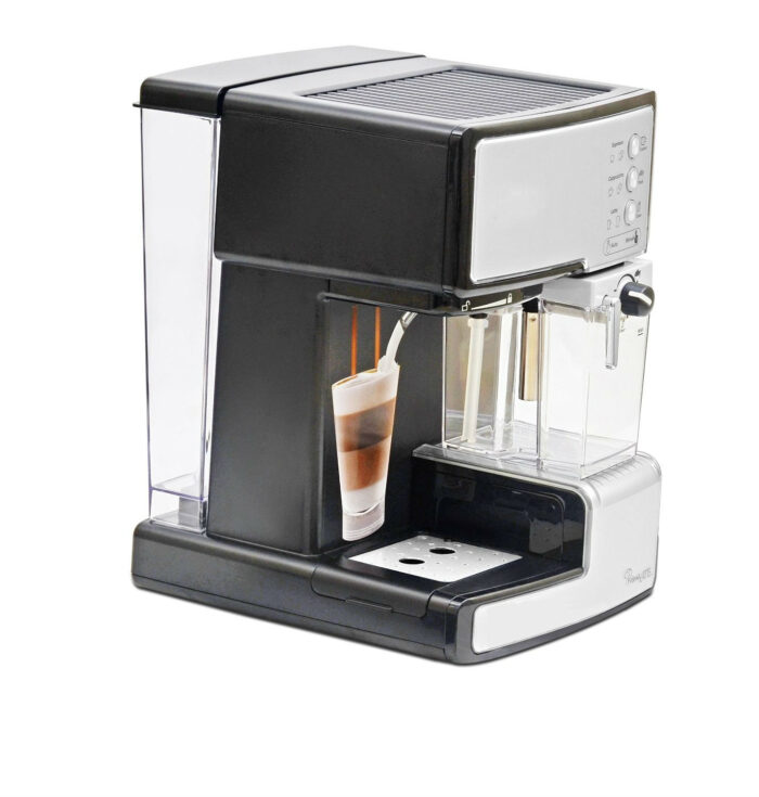 SILVER EXPRESSO AND LATTE MAKER