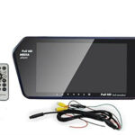 Black Usb 7 Inch Car Rear View Night Vision Camera LED