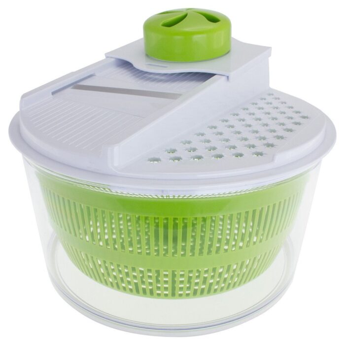 4 in1 Vegetable Salad Spinner with Slicer and Storage Lid