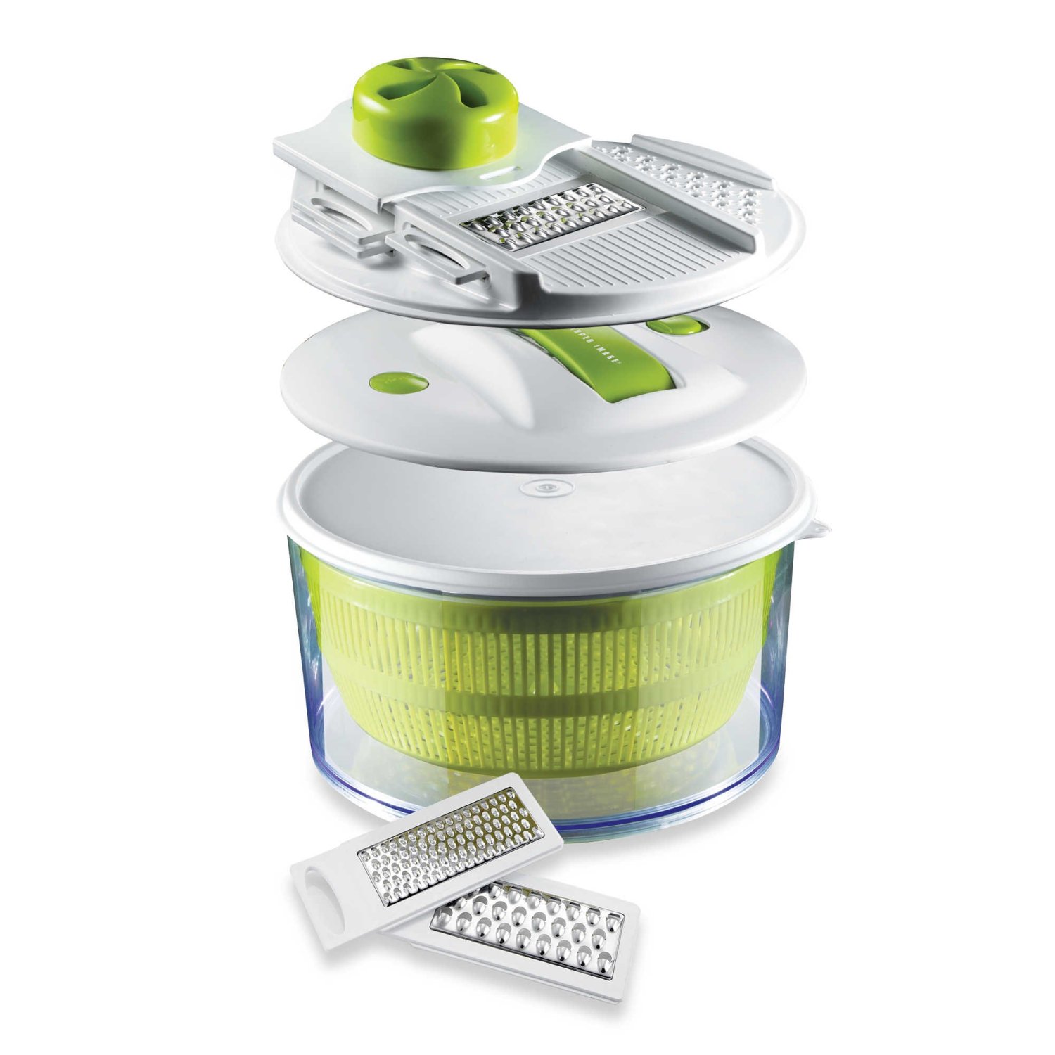 4 in1 Vegetable Salad Spinner with Slicer and Storage Lid