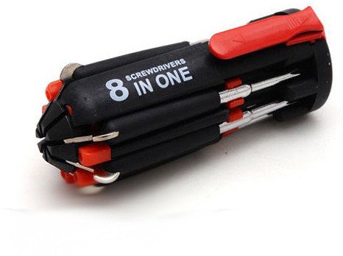 8 in 1 Multi-function Screwdriver Kit With 6 LED Light Torch.