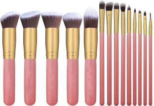 Foundation Blending Blush Eyeliner Face Powder Brush Makeup Kit(Pack of 14)