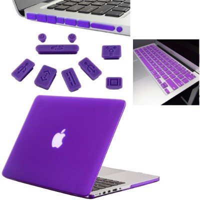 13-Inch Rubberized Hard Case, Silicone Keyboard Guard And Anti dust Ports With Retina Display Shell Covers Combo Set