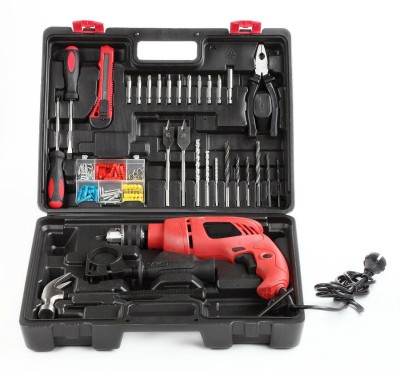 13 mm Impact Drill with Variable Speed, Reverse Hammering Function Kit