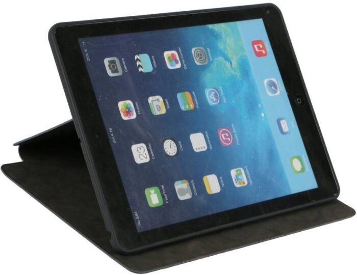 Black 360 Degree Leather Case Cover for Apple Ipad Air
