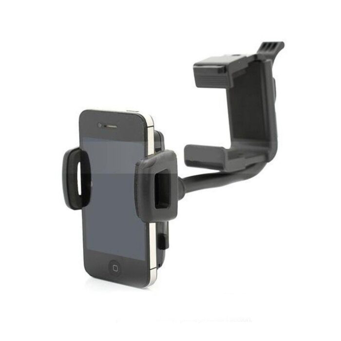 Car Rear View Mirror Universal Mobile Mount Holder With Flexible Goose Neck