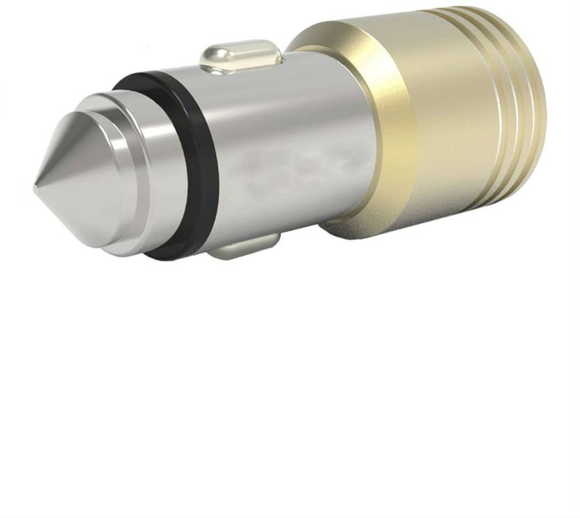 Gold Dual USB 4.8Amp Car Charger With Glass Breaker Steel Tip