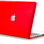 Red 13-Inch Rubberized Hard Case, Silicone Keyboard Guard & Anti dust Ports Cover with Retina Display Shell Cover for MacBook.