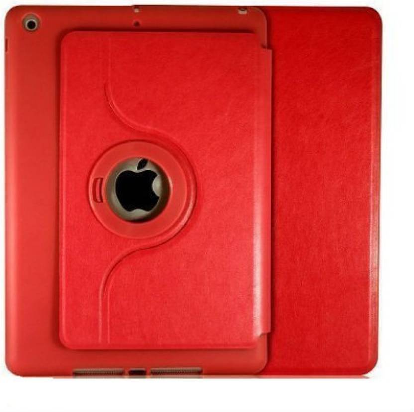 Red 360 Degree Leather Case Cover for Apple Ipad Air