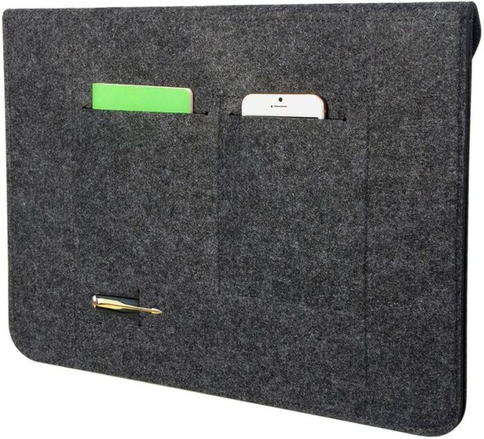 Slate Grey Felt Laptop Sleeve for 15-Inch MacBook Pro & Retina