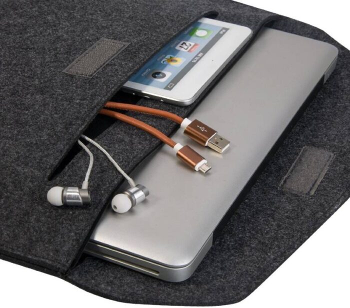 Slate Grey Felt Laptop Sleeve for 15-Inch MacBook Pro & Retina