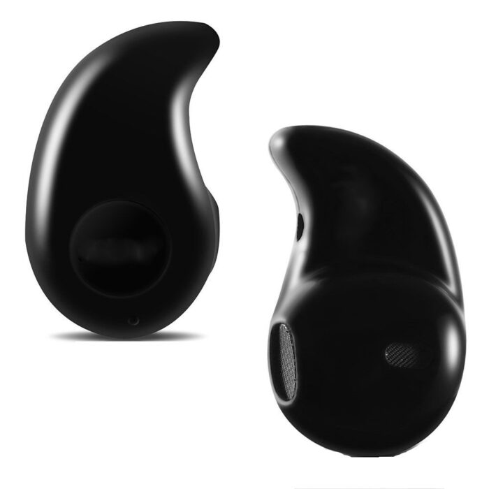 Black Wireless Invisible Bluetooth Mini Earphone Earbud Headset