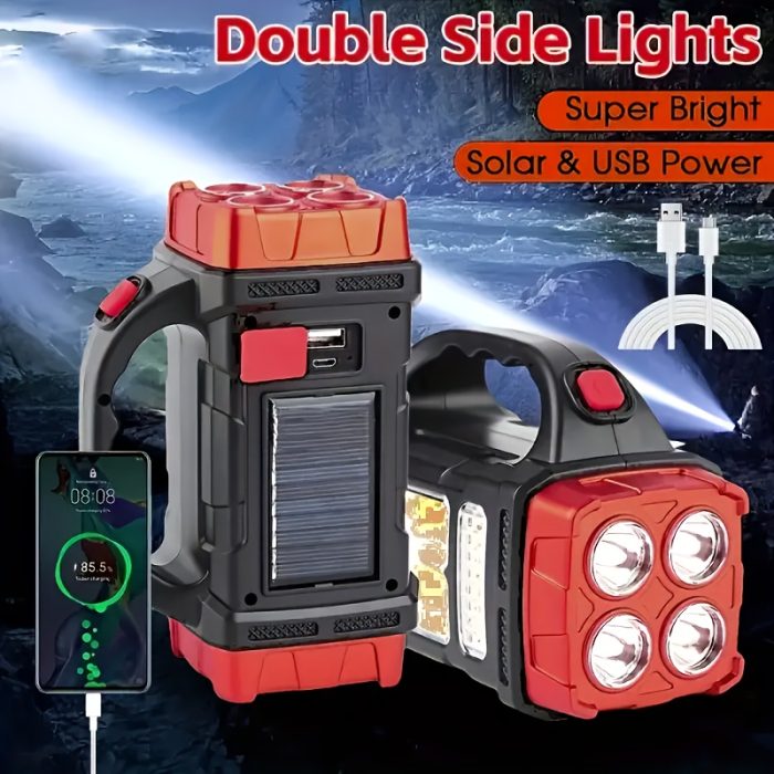 Solar Charging Double Side Torch Zahuu.com